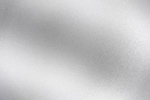 Błyszcząca folia srebrna fala metal, streszczenie tekstury tła - Zdjęcie, obraz
