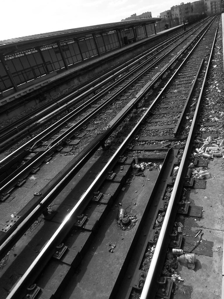Železniční tratě v srdci města New York - Fotografie, Obrázek