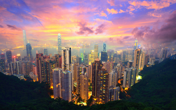 Χονγκ Κονγκ από the peak - Φωτογραφία, εικόνα