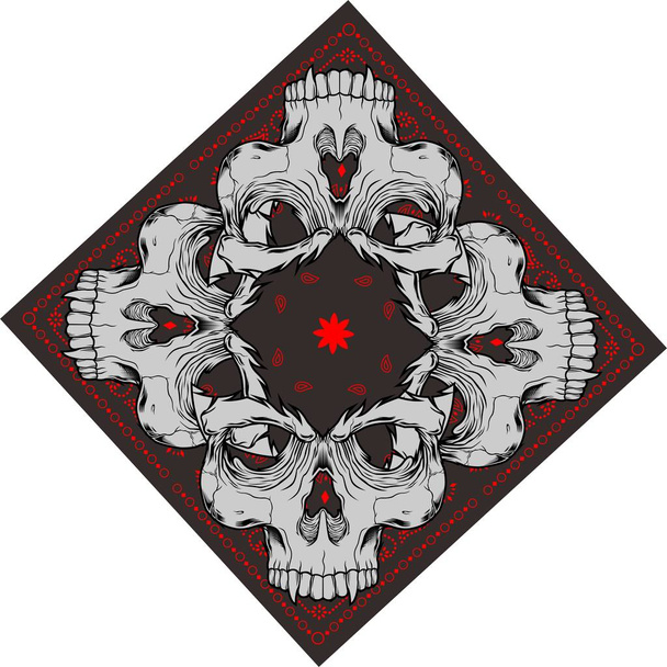 bandana with skull - Vector - Vector, Image