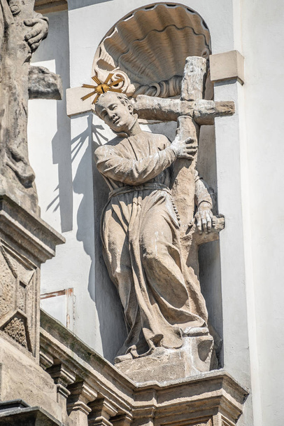 dekorative Fassadenskulpturen an der Jesuitenkirche des hl. Ignatius von - Foto, Bild