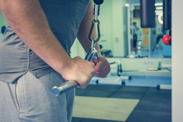 Bodybuilder in the gym - Фото, изображение