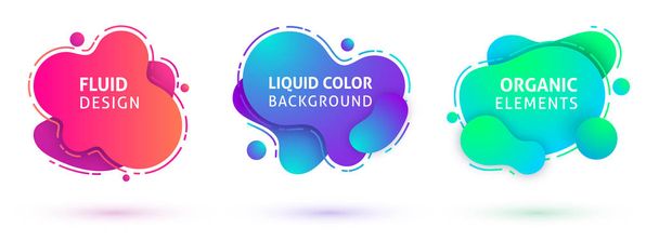 Liquid Design Amöben Banner Text - Vektor, Bild