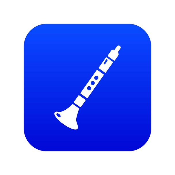Trumpet icon blue vector - Vector, afbeelding