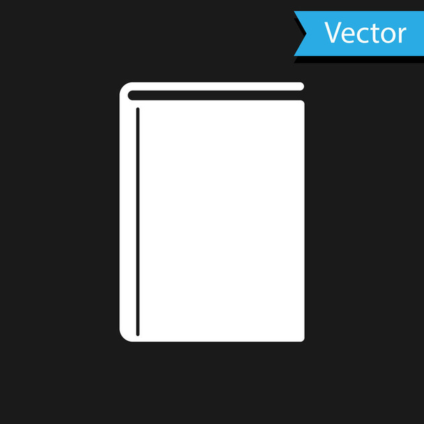 Icono del Libro Blanco aislado sobre fondo negro. Ilustración vectorial
 - Vector, Imagen
