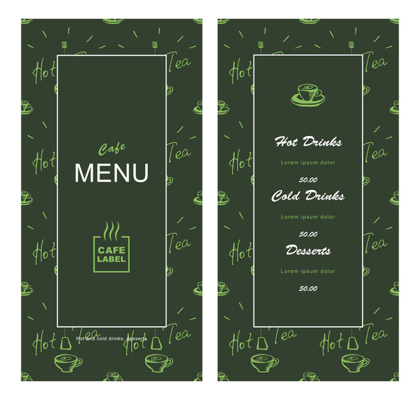 Modèle de menu pour café
 - Vecteur, image