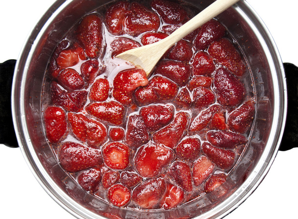 préparation de confiture de fraises
 - Photo, image