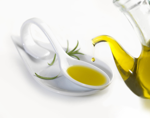 spoonful of virgin olive oil - Photo, Image