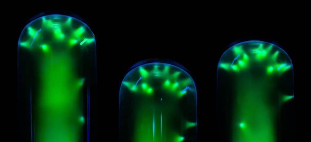 электронные кактусы (электрические разряды в инертных газовых баллонах
) - Фото, изображение