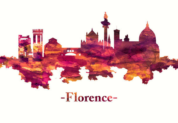 skyline rojo de Florencia, capital de la región de Italia Toscana, es el hogar de muchas obras maestras del arte y la arquitectura renacentista
 - Foto, imagen