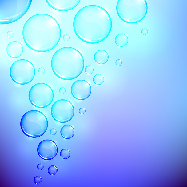 Soaring bubbles background with copy space. - Вектор,изображение