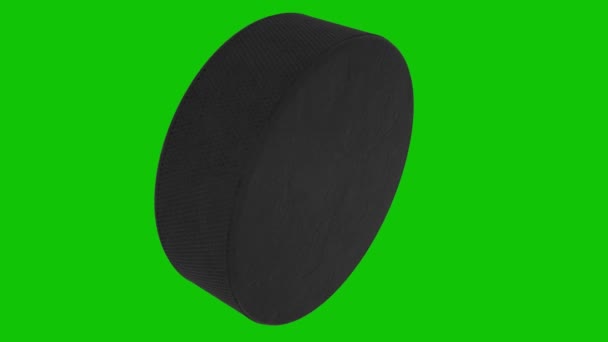 Animation d'une rondelle de hockey tournant sur un écran vert. Boucle, 4K
 - Séquence, vidéo