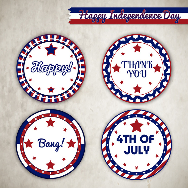 Vector independence day badges - Vector, Image