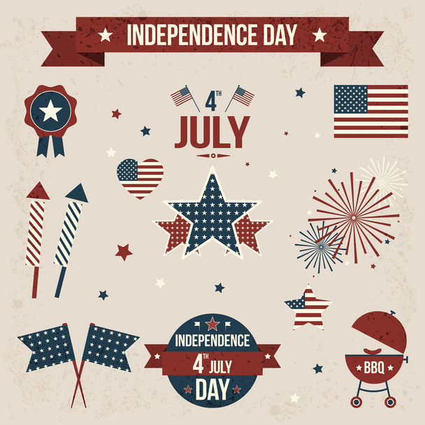 Vector independence day badges - Vector, Image