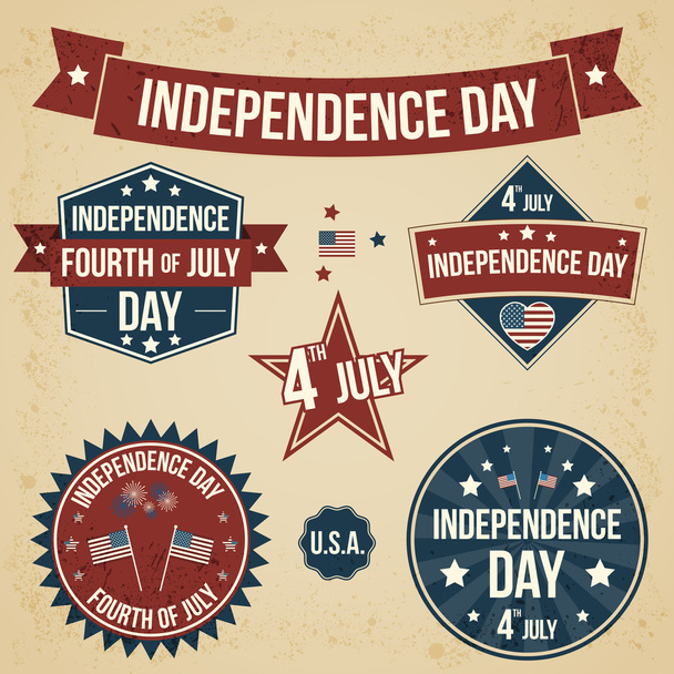 Distintivi del giorno dell'indipendenza vettoriale
 - Vettoriali, immagini