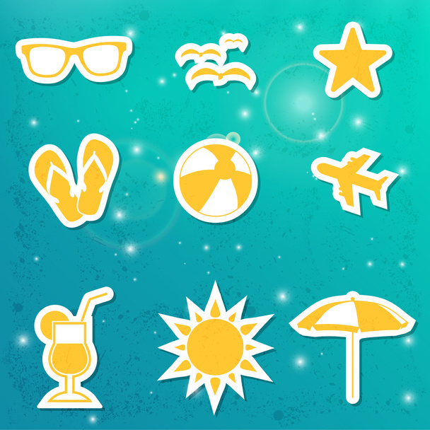 conjunto de iconos de viaje - Vector, imagen