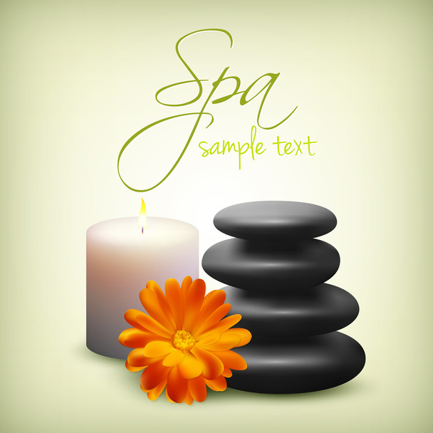 Spa still life with flower - Vector, Image
