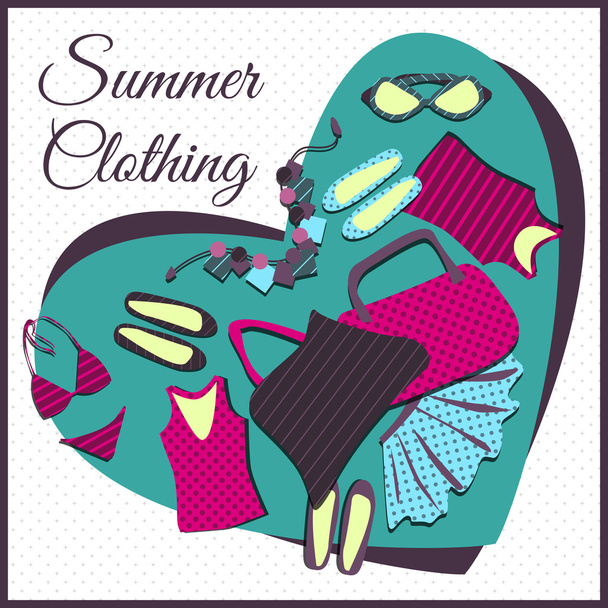 Summer clothes. Vector vector illustration   - Vector, Image
