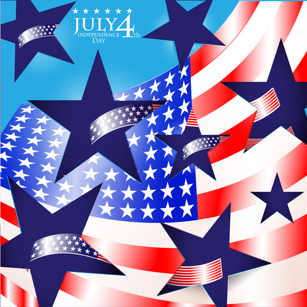 アメリカ独立記念日の図 - ベクター画像