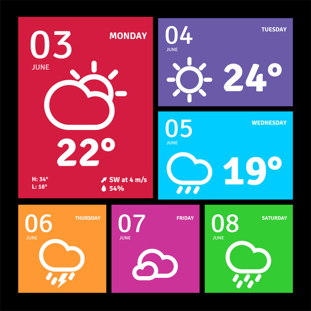Ícones de estilo Windows 8
 - Vetor, Imagem