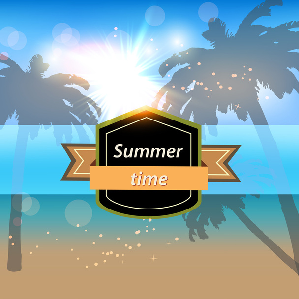 Summer time image vector illustration   - Vector, Image
