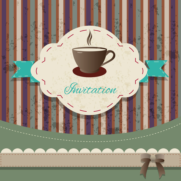 Illustration vectorielle carte invitation vintage
   - Vecteur, image
