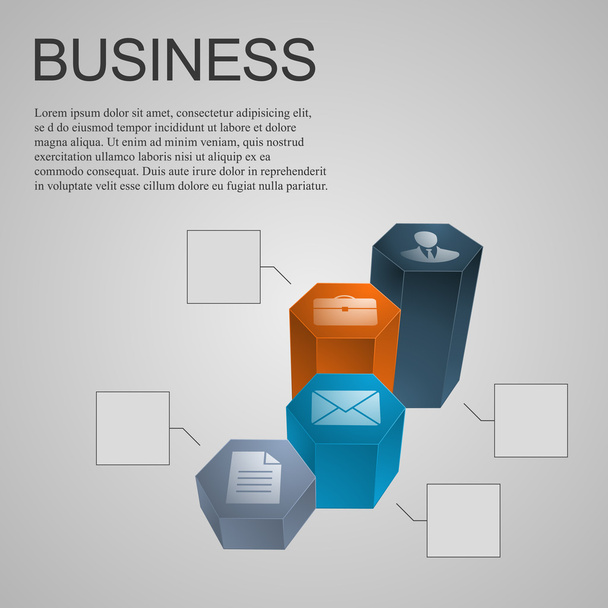 Business diagram vector illustration   - Vector, Image