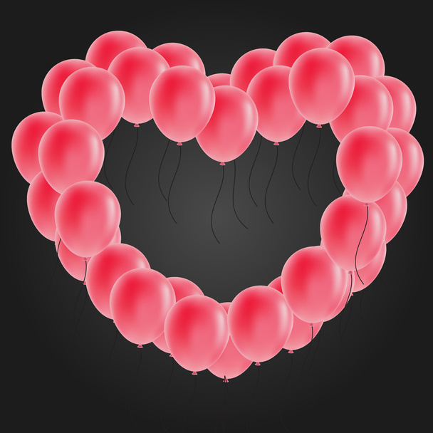 Baloon heart vector image - Vektor, Bild