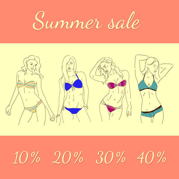 Summer sale picture vector illustration   - Vector, Image