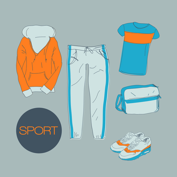 Векторная иллюстрация спортивной одежды
   - Вектор,изображение
