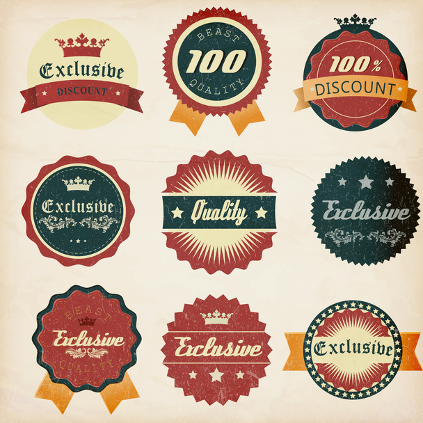 Conjunto de emblemas de diseño vintage
 - Vector, imagen