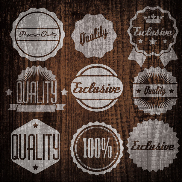 Quality and guaranteed - vector signs, emblems and labels - Vector, Image