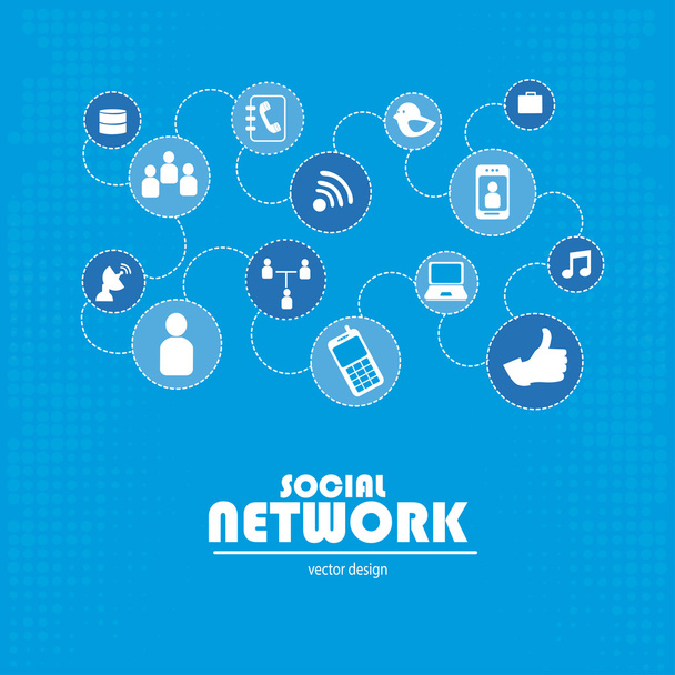 Κοινωνικό δίκτυο - Διάνυσμα, εικόνα