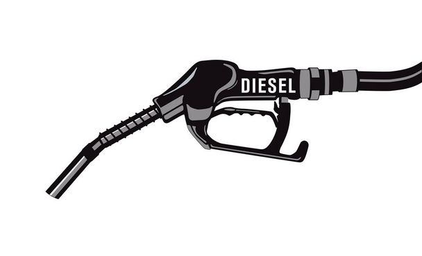 Tankování, palivová hubice s dieselovým palivem - Fotografie, Obrázek