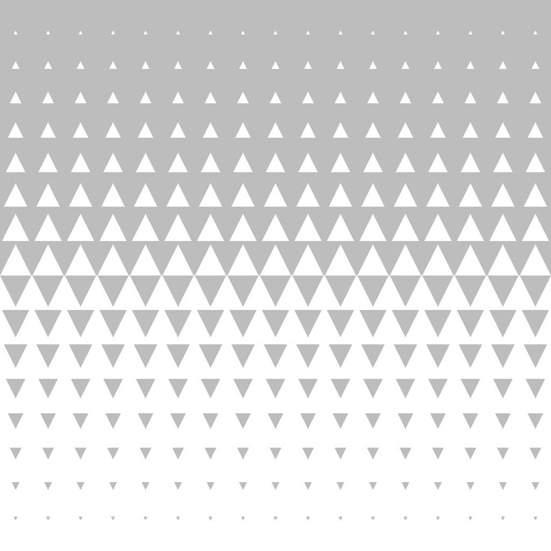 Vector naadloze grijs en wit morphing driehoek Halftone raster verloop patroon geometrische abstracte achtergrond - Vector, afbeelding