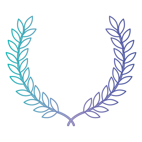 leafs wreath crown icon - Vector, Image