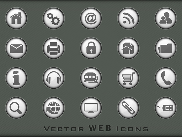 3D web 2.0 mail icons set for websites, web applications. email - Vektör, Görsel