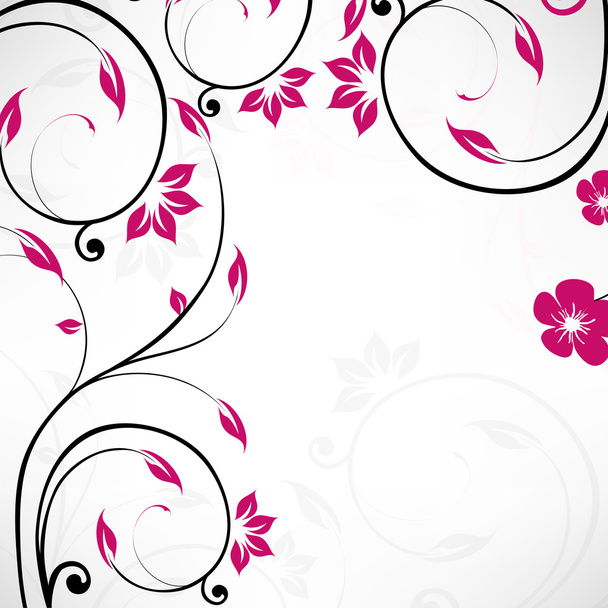 Beautiful abstract background with flowers. - Vector, Image