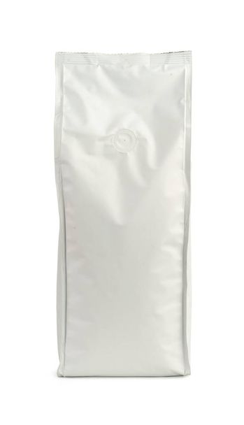 White foil coffee bean bag. - Photo, Image