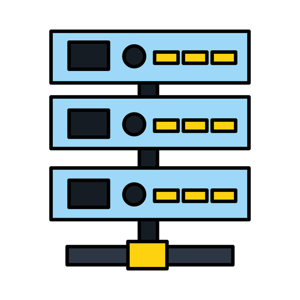 banco de dados armazenamento de tecnologia de centro de servidor
 - Vetor, Imagem