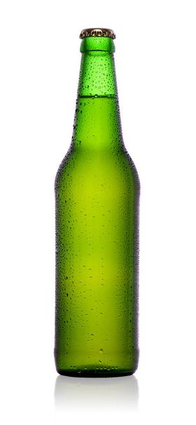 Green beer bottle - Fotoğraf, Görsel
