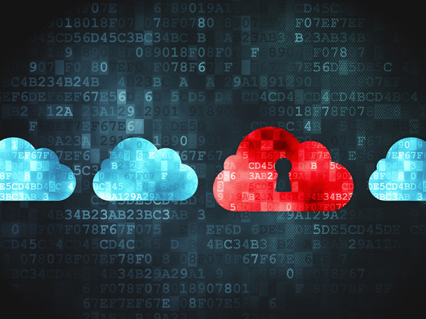 Концепція хмарних обчислень: клавіша Cloud Whis на цифровому фоні
 - Фото, зображення