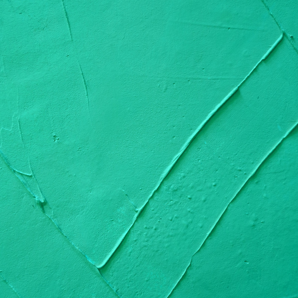 Grain green paint wall grunge background - Photo, Image