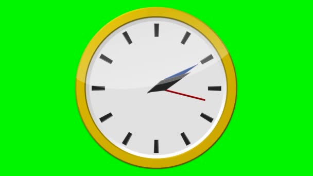 κίτρινο ρολόι - 12 ώρες - Πλάνα, βίντεο