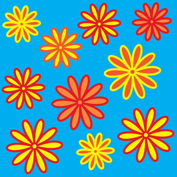 The Bright varicoloured flowerses. - Vektor, Bild
