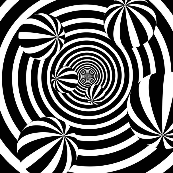 Abstract black and white background. - Vector, Image