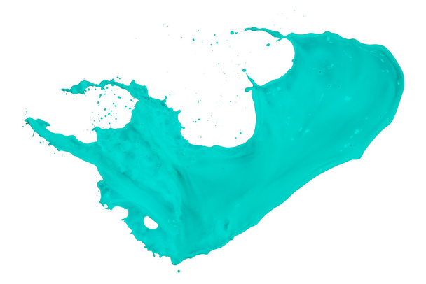Turquoise verf splash - Foto, afbeelding