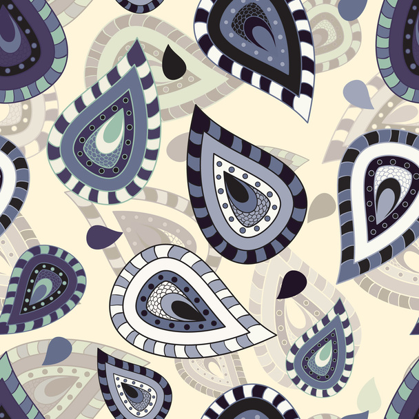 naadloos patroon met paisley ornament - Vector, afbeelding