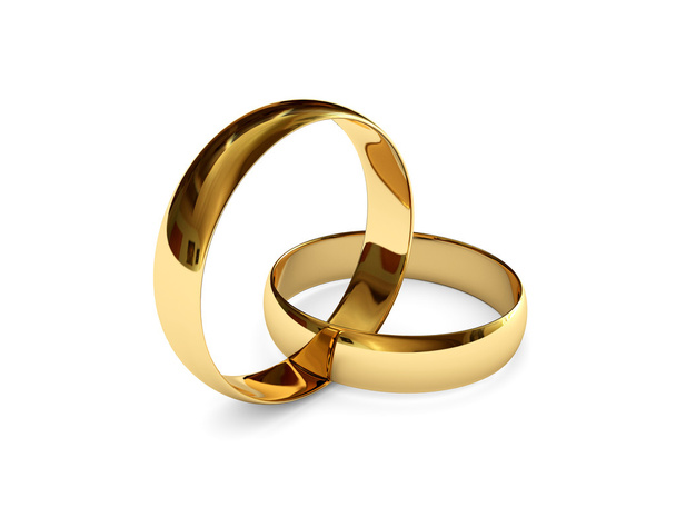 Connected wedding rings - Photo, Image