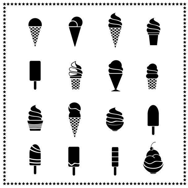 иконы мороженого - Вектор,изображение